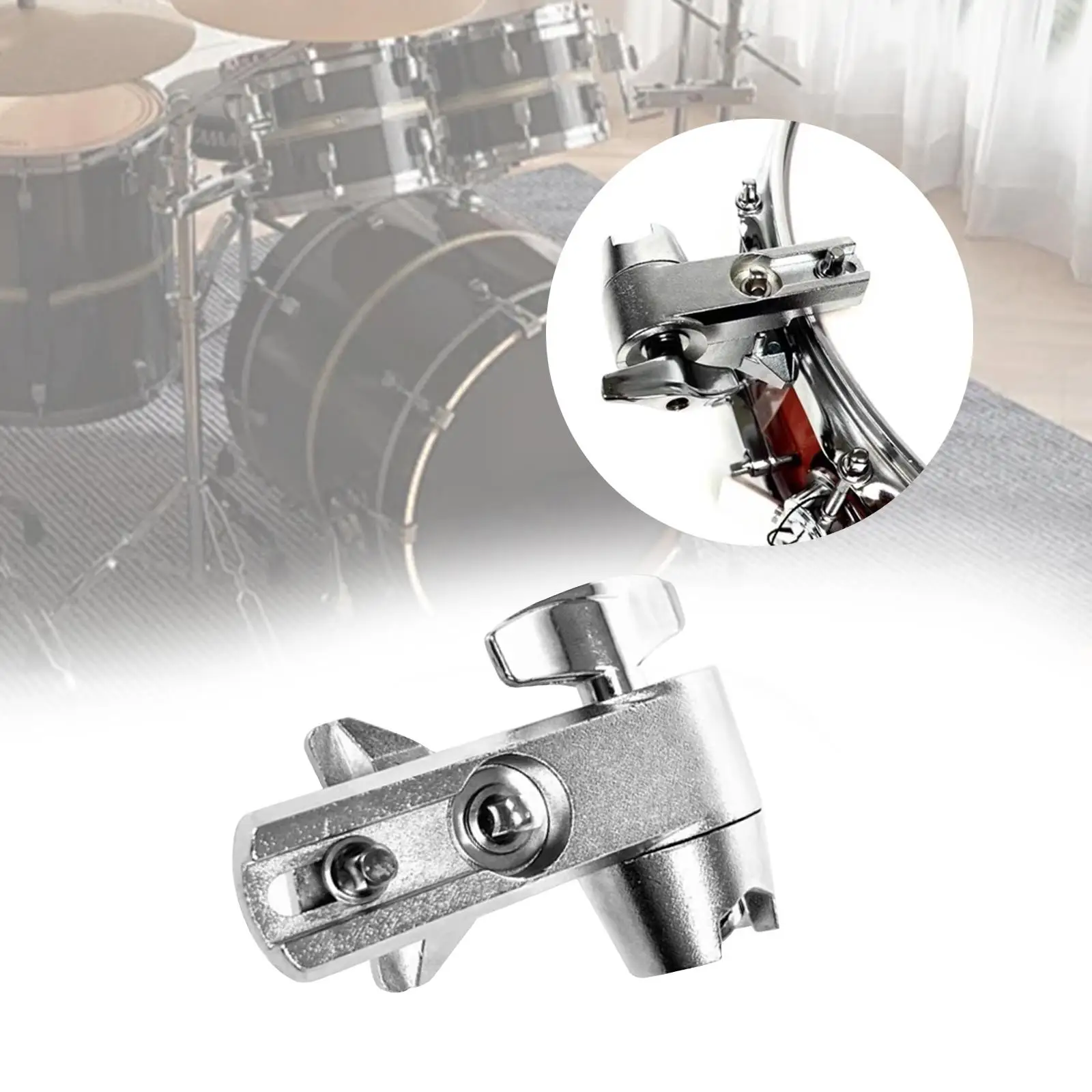 

Snare Drum Clip Drum Set Accessories Musical Instruments Gear Multipurpose Clamp Extension Mount for Cowbell Easy to Install