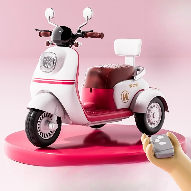 ‌ Premium elektrische kindermotorfiets, rit met afstandsbediening voor ouders, anti-tip veiligheid met dubbele aandrijving, oplaadbaar ouder-kind voertuig ‌