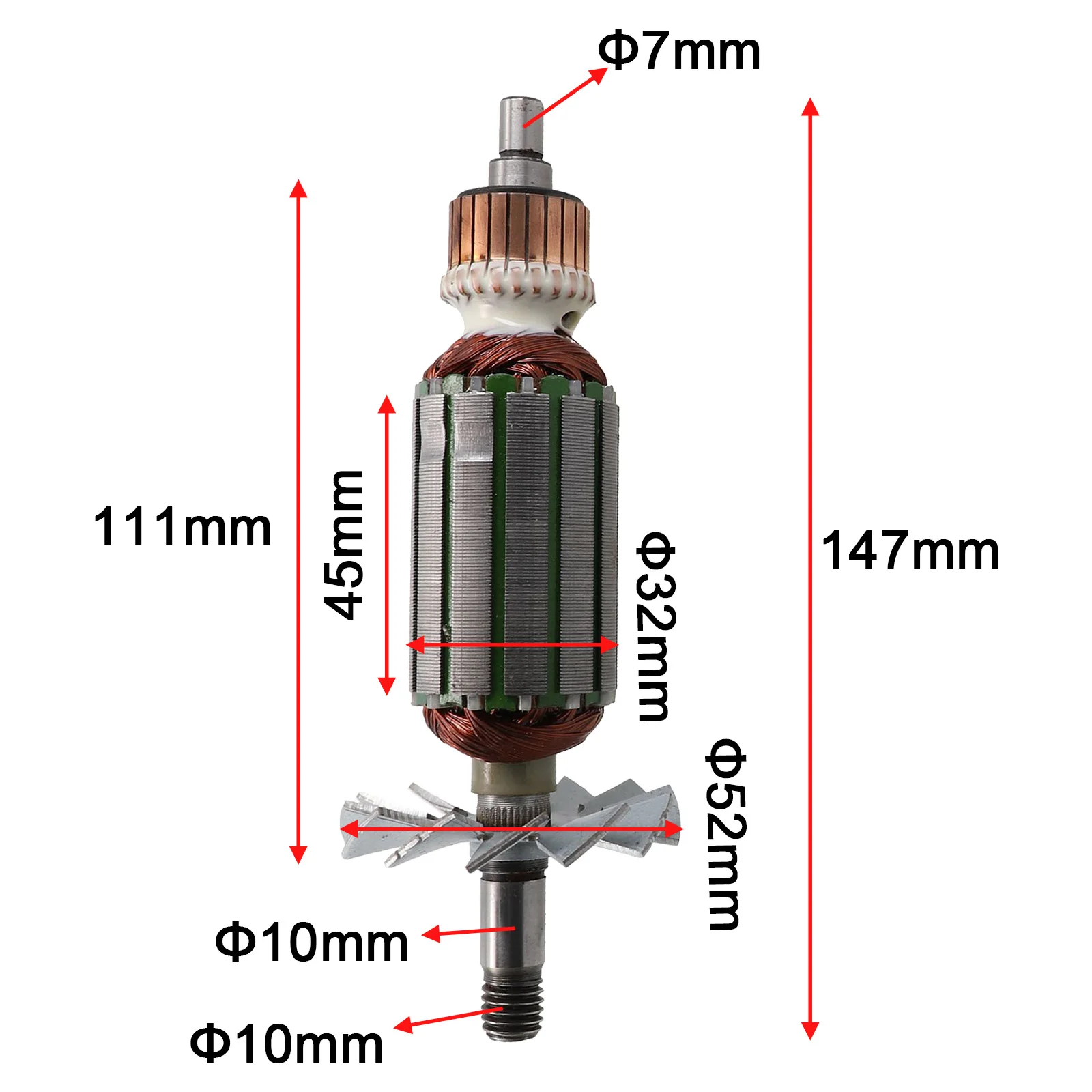 Armature โรเตอร์สําหรับ 1900B N1900B กบโรเตอร์ชิ้นส่วนโลหะเปลี่ยนประกอบด้วย Armature โรเตอร์เครื่องมืออุปกรณ์เสริม