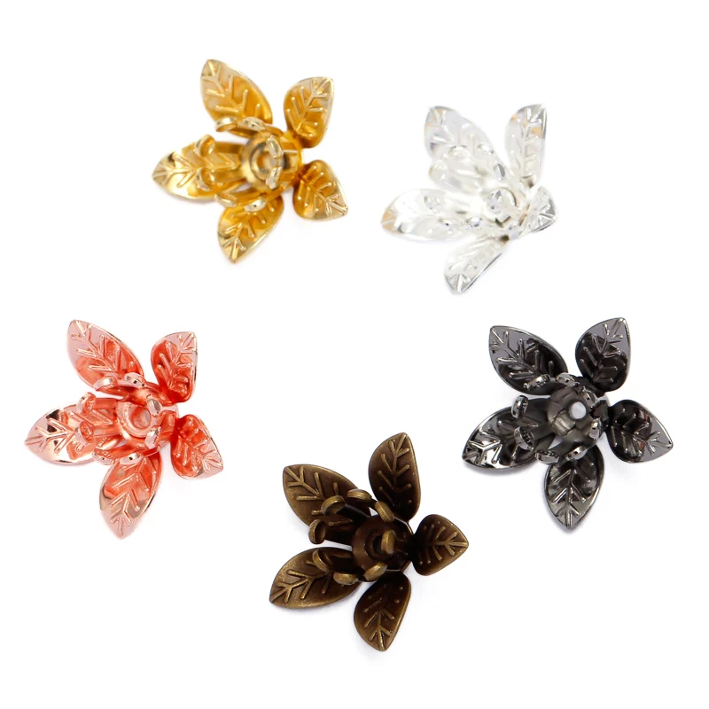 20 sztuk 12x7mm Vintage miedziane kwiaty puste ustawienie filigranowe okłady złącza Charm ustalenia dla komponentów do wyrobu biżuterii