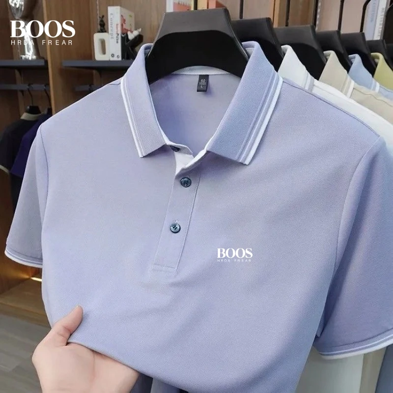 Summer Men's High-Quality Short-Sleeved Polo Shirt New Fashionable, Casual, Comfortable