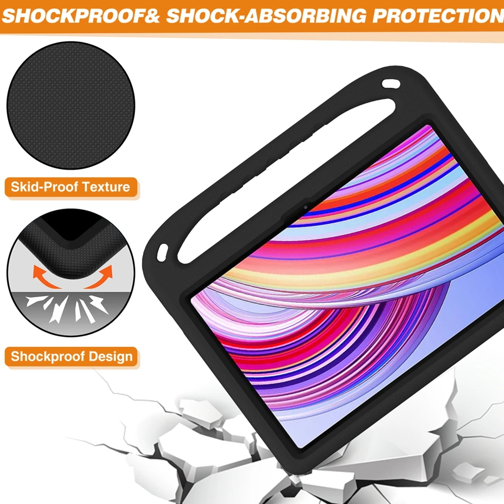 EVA Portable Shockproof Kids Safe Handle Stand Tablet Cover For Xiaomi Redmi Pad Pro 2024 5G 12.1 inch Case ﻿