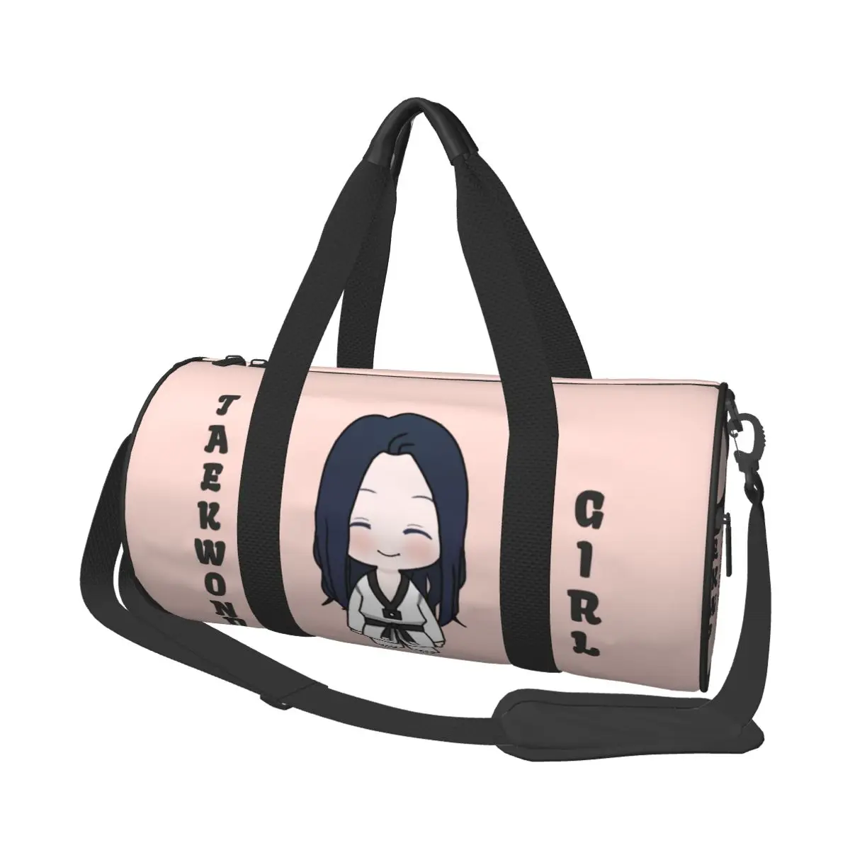 Kawaii Taekwondo Girl Sports Bags Martial Arts Training Gym Bag Large Novelty Handbags Couple Printed Weekend Fitness Bag