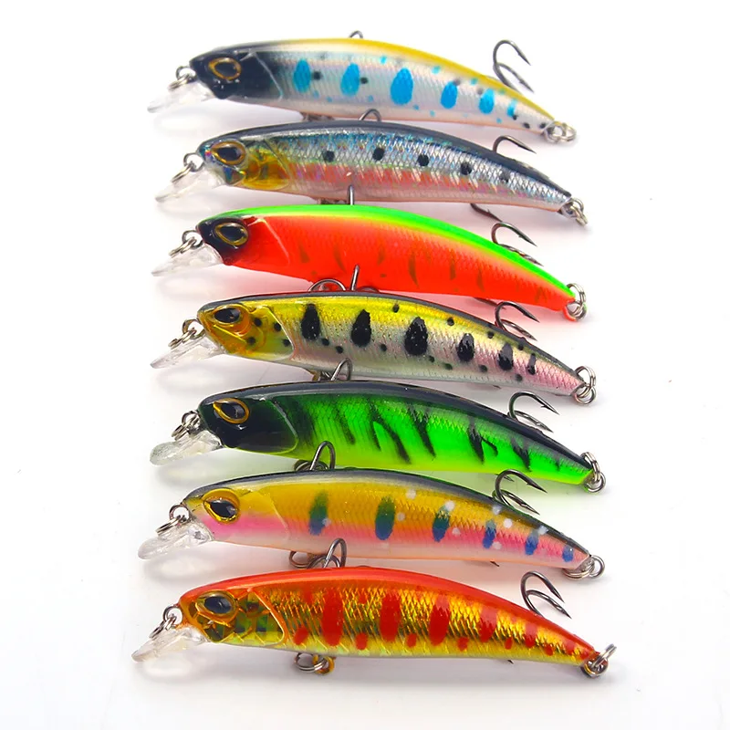 Lua Köder 7cm 4g Minnow Langsam Sinkender Kunstköder für Meeres- und Süßwasserfischen, Crossbill, Bass, Mandarin-Fisch, Pompano Angelzubehör