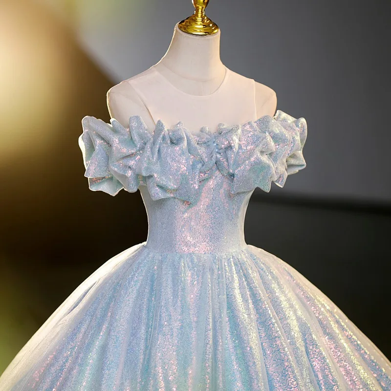 Vestido De baile brillante para quinceañera, vestidos De lentejuelas para fiesta De cumpleaños, baile De graduación, Vestido Formal, 15 años