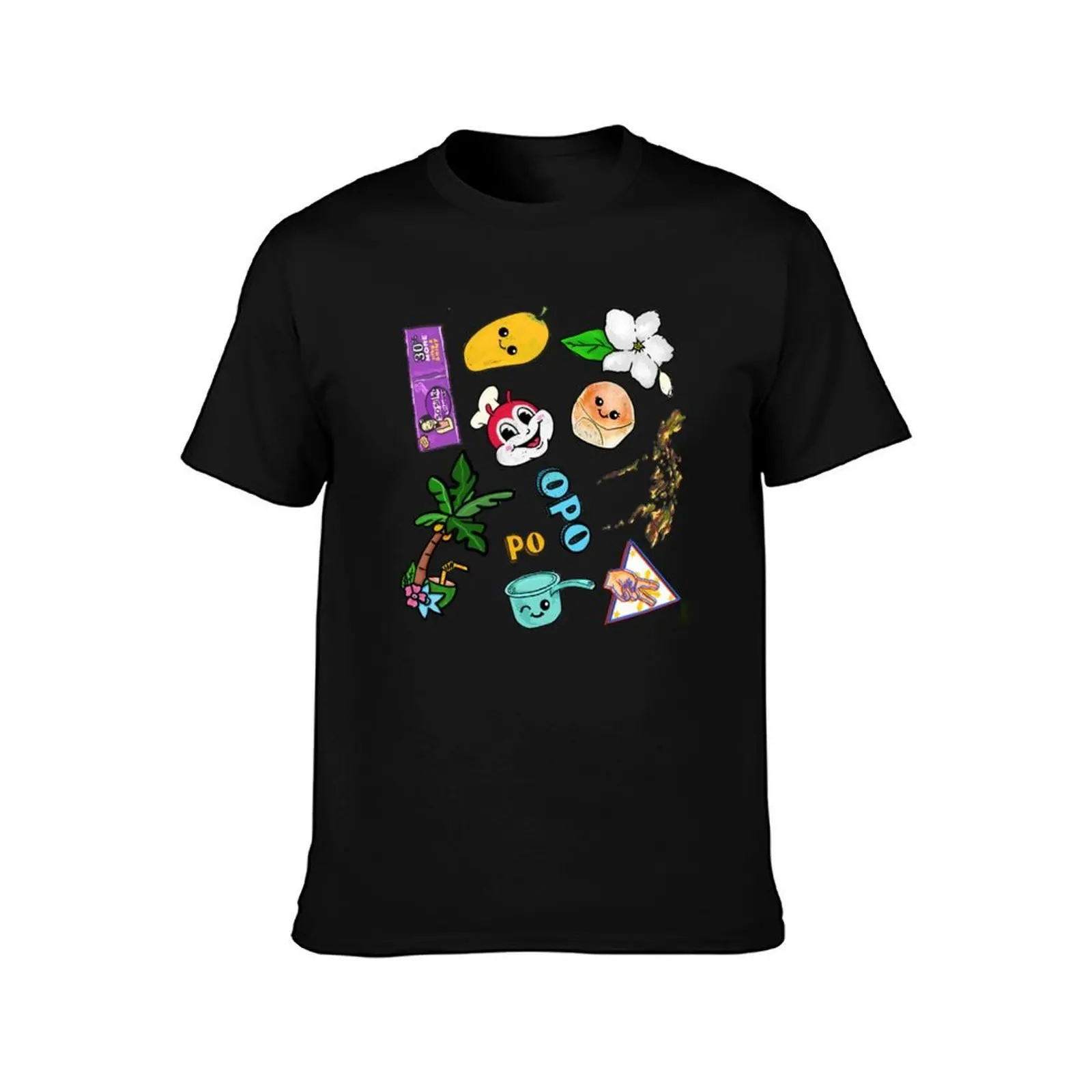 FILIPINO PINOY THINGS TABO JOLLIBEE KAWAII T-Shirt, Summer Casual Cotton Tee, Oversized Streetwear Tops, Vintage Graphic Print