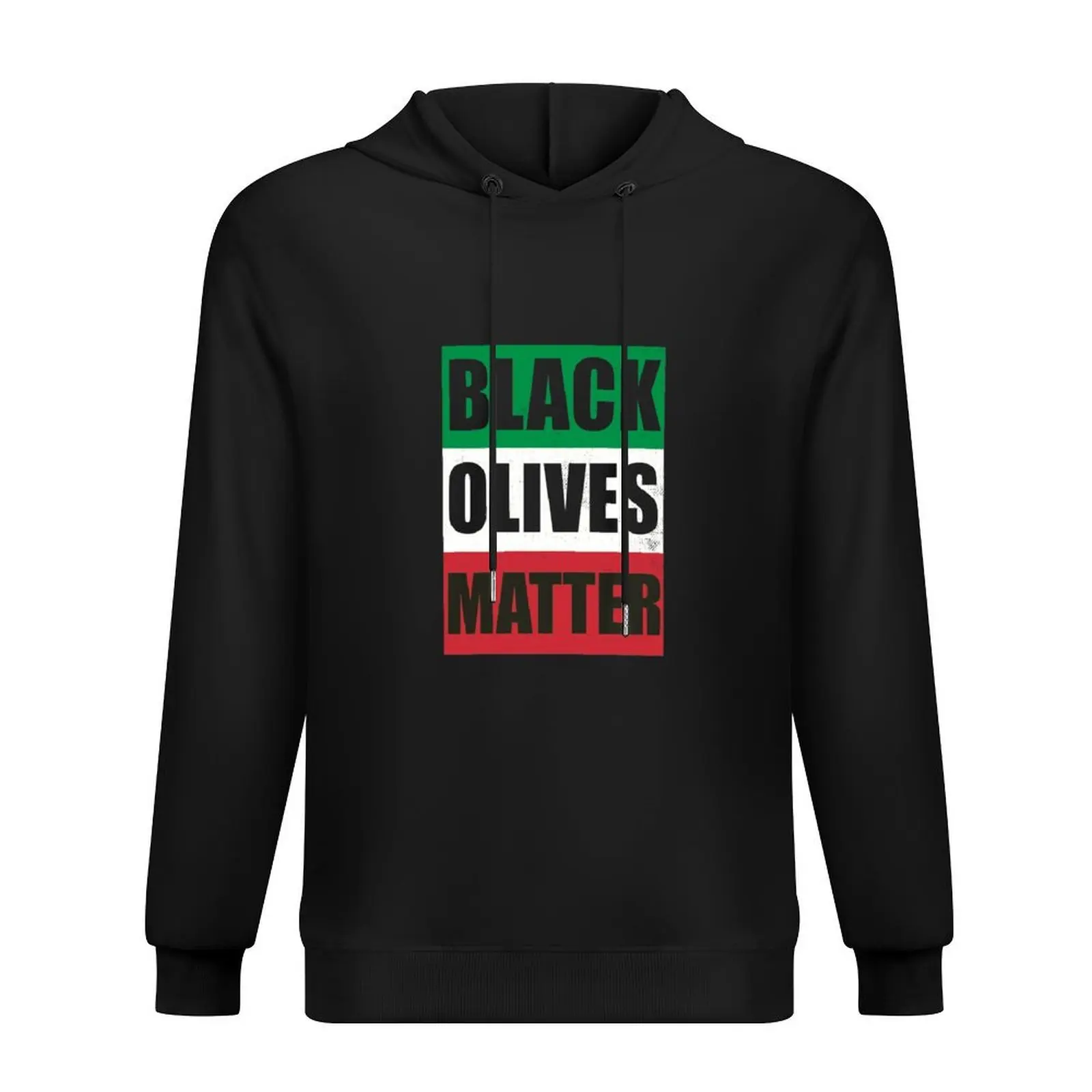 Divertida comida italiana aceitunas negras Matter Italia bandera Sudadera con capucha hombres sudadera hombres ropa hombres sudaderas con capucha