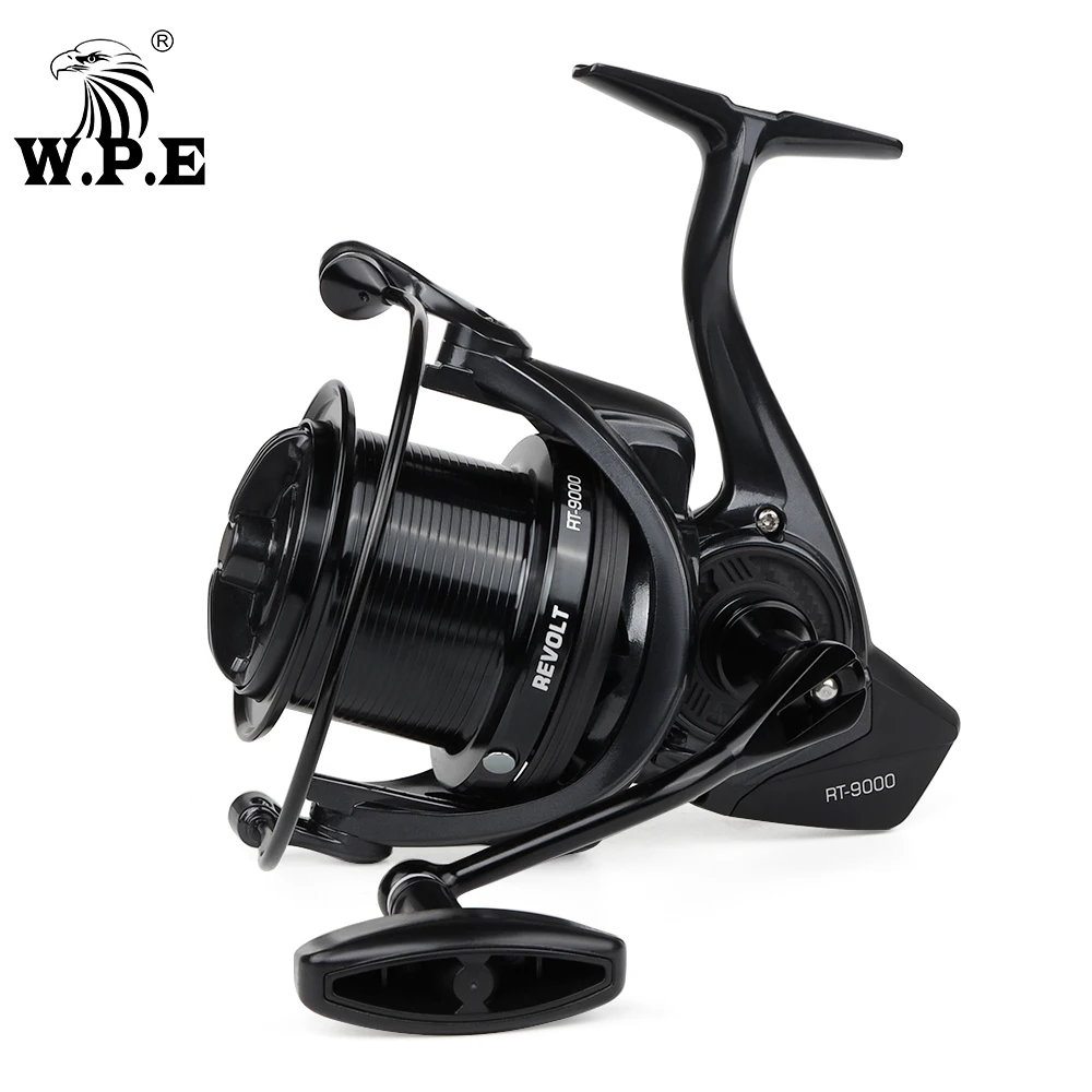 

W.P.E Revolt Spinning Fishing Reel 8500 9000 Carp Fishing Reel 4.6:1 Gear Ratio 7+1 Ball Bearings Carp Fishing Tackle Pesca