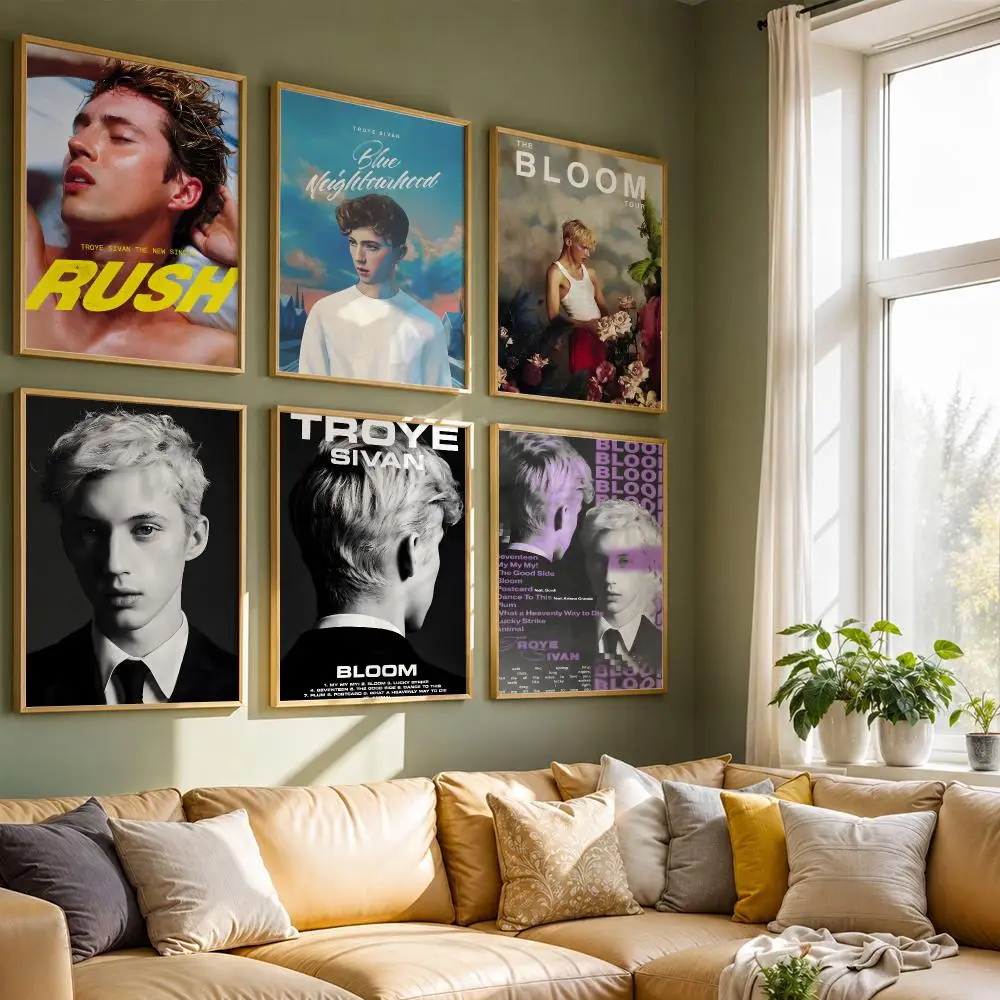Singer Troye Sivan Poster HD Self Adhesive Waterproof Wall Art Ideal for Home Office Dorm Bedroom Great Gift