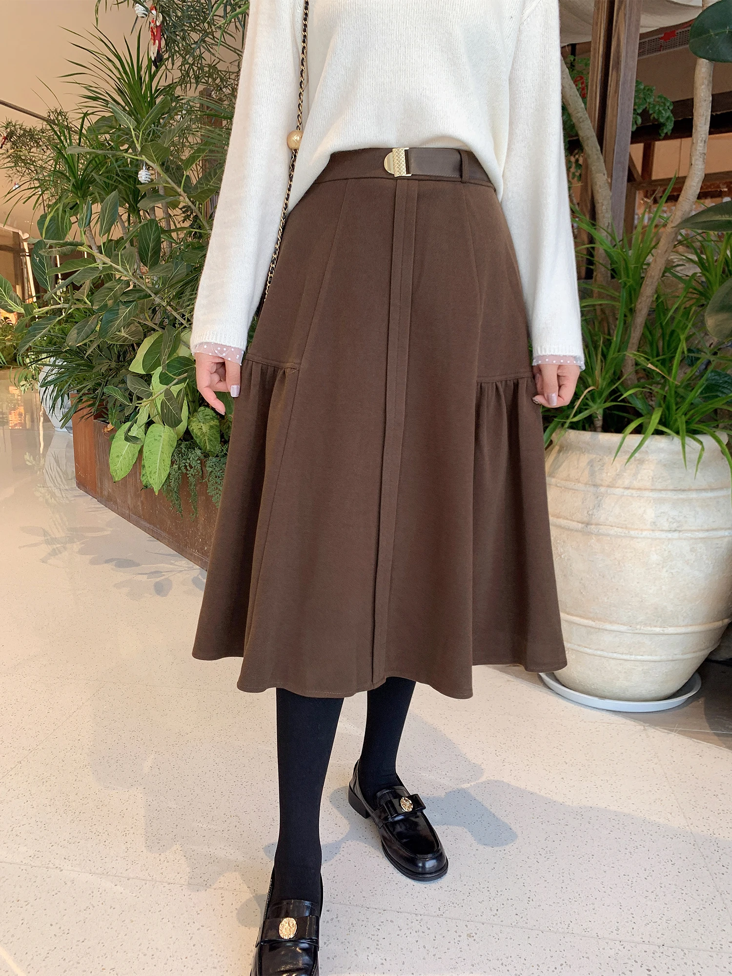 

Юбки А-силуэта для похудения с золотистым декором в двух цветах, 25 моделей, удобные для повседневной носки, из полиэфирного волокна, не требуют глажки