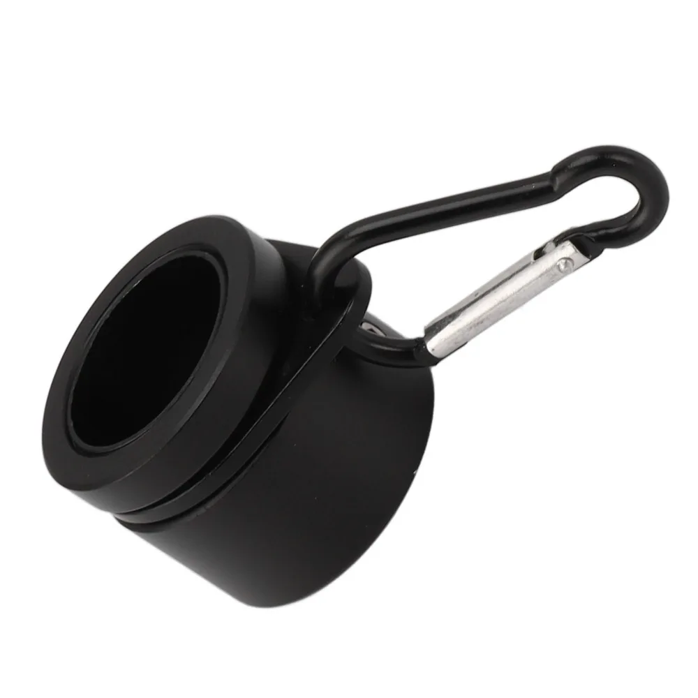 2pcs Durable Aluminium Alloy Flag Pole Rings With Carabiners Black Flagpole Mounting Clips Spinning Flag Pole Kit Yard