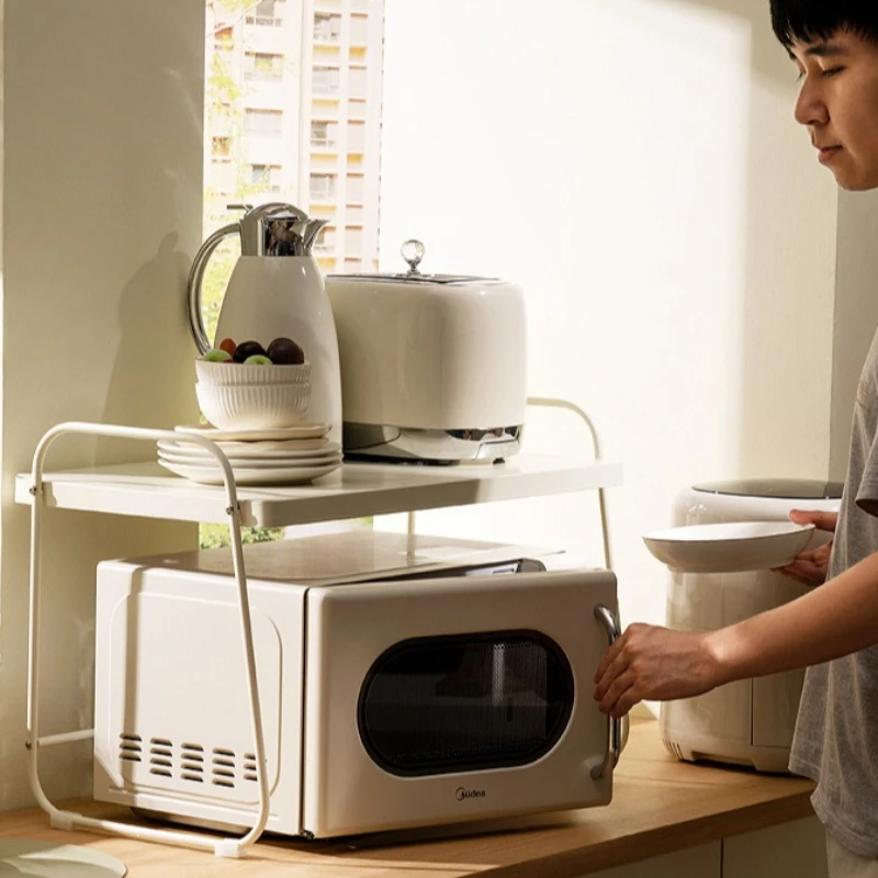 

Microwave oven rack Kitchen oven rack Countertop Multifunctional hole plate Household rice cooker Pot Electrical bracket Durable