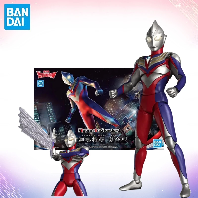 

Bandai Original Genuine Figure Ultraman Model Kit Figure-rise Standard Tiga Multi Type Collection Action Figures Boys Toys FRS