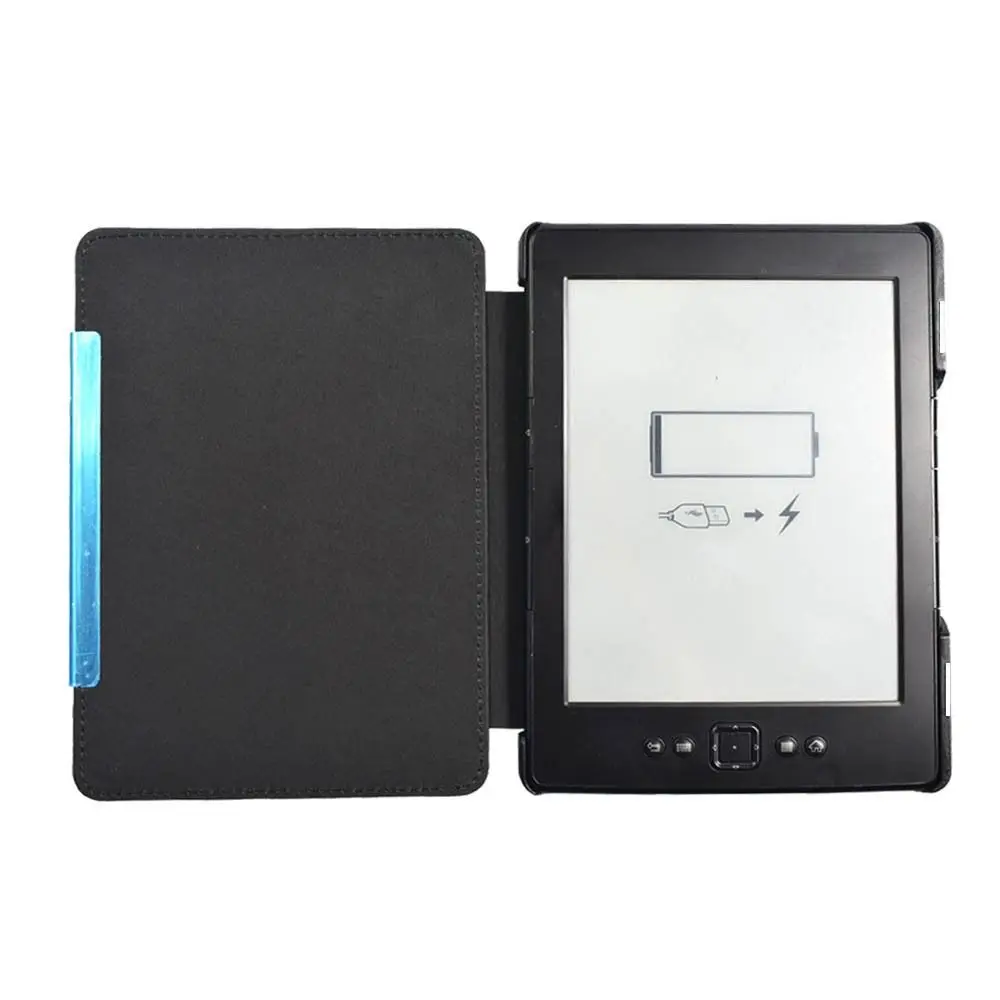 PU Leather Protective Case Magnetic Closure Shockproof Flip Shell Anti Scratch for Kindle 5/4th Gen (Model:D01100) 2011