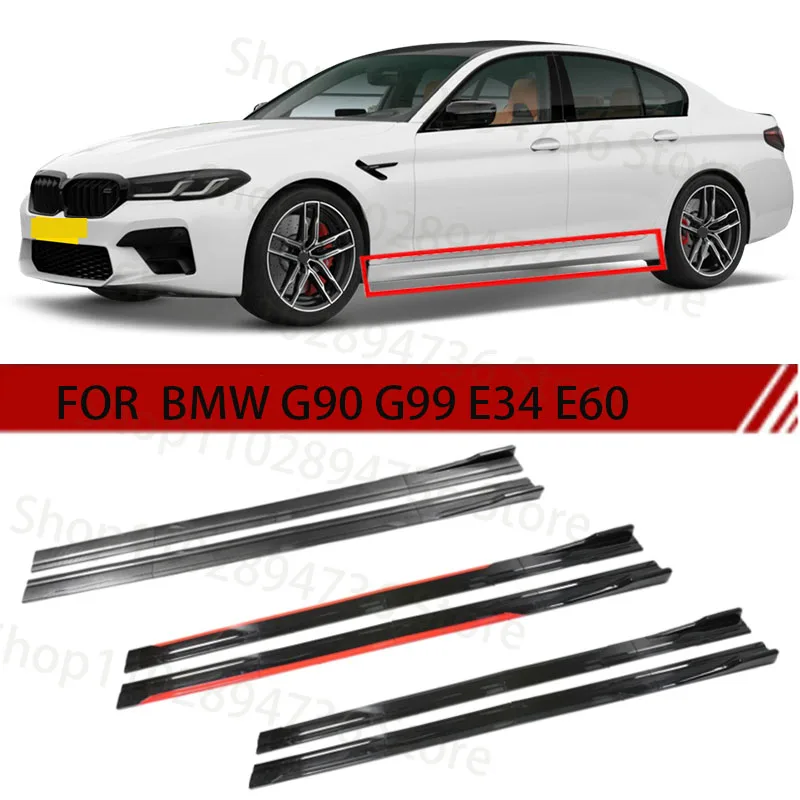 

FOR BMW G90 G99 E34 E60 M5 2M Car Side Skirt Extension Plate Lip Separator Bumper 2.18M Racing Side Spoiler