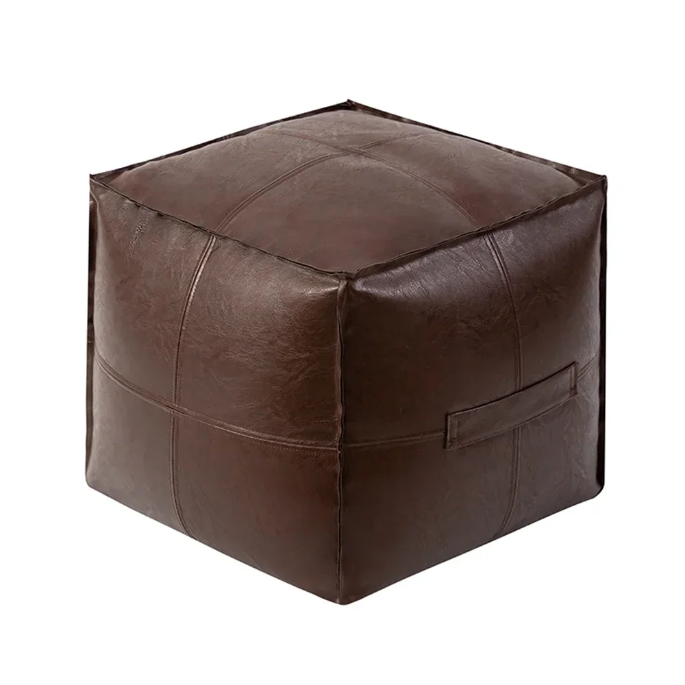 Leather Entryway Pedicure Stool Luxury Antique Square Vintage Foot Rest Stools Large Standing Meuble Salon