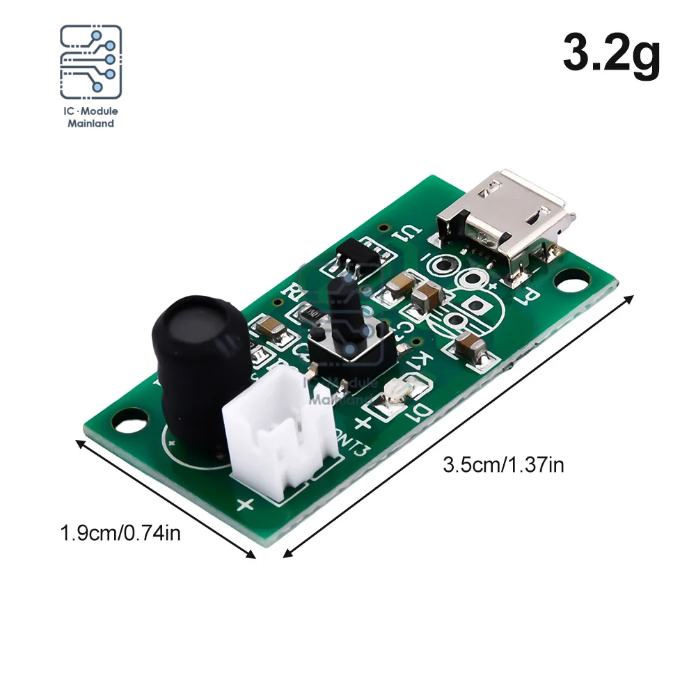 USB 미니 가습기 DIY 키트, 안개 메이커 및 드라이버 회로 기판, 안개 분무 필름, 아두이노용 진동 분무기 시트