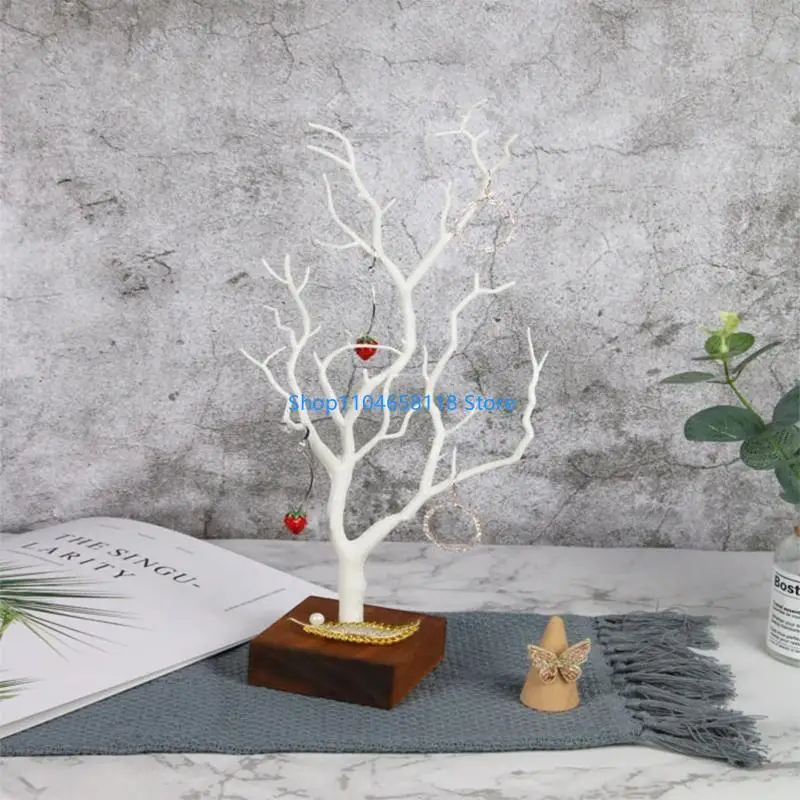 Antique Tree Stand Jewelry Display Necklace Earring Holder Rack Tower