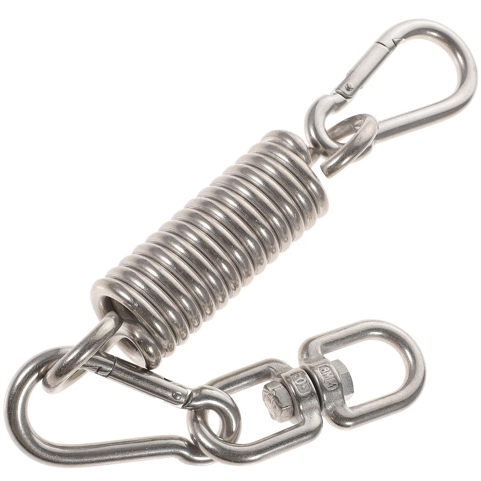 

1Set Heavy Duty Stainless Steel Hammock Hanging Kit with Spring Hook and Rotating Carabiner for Porch Swings and Hanging Chairs