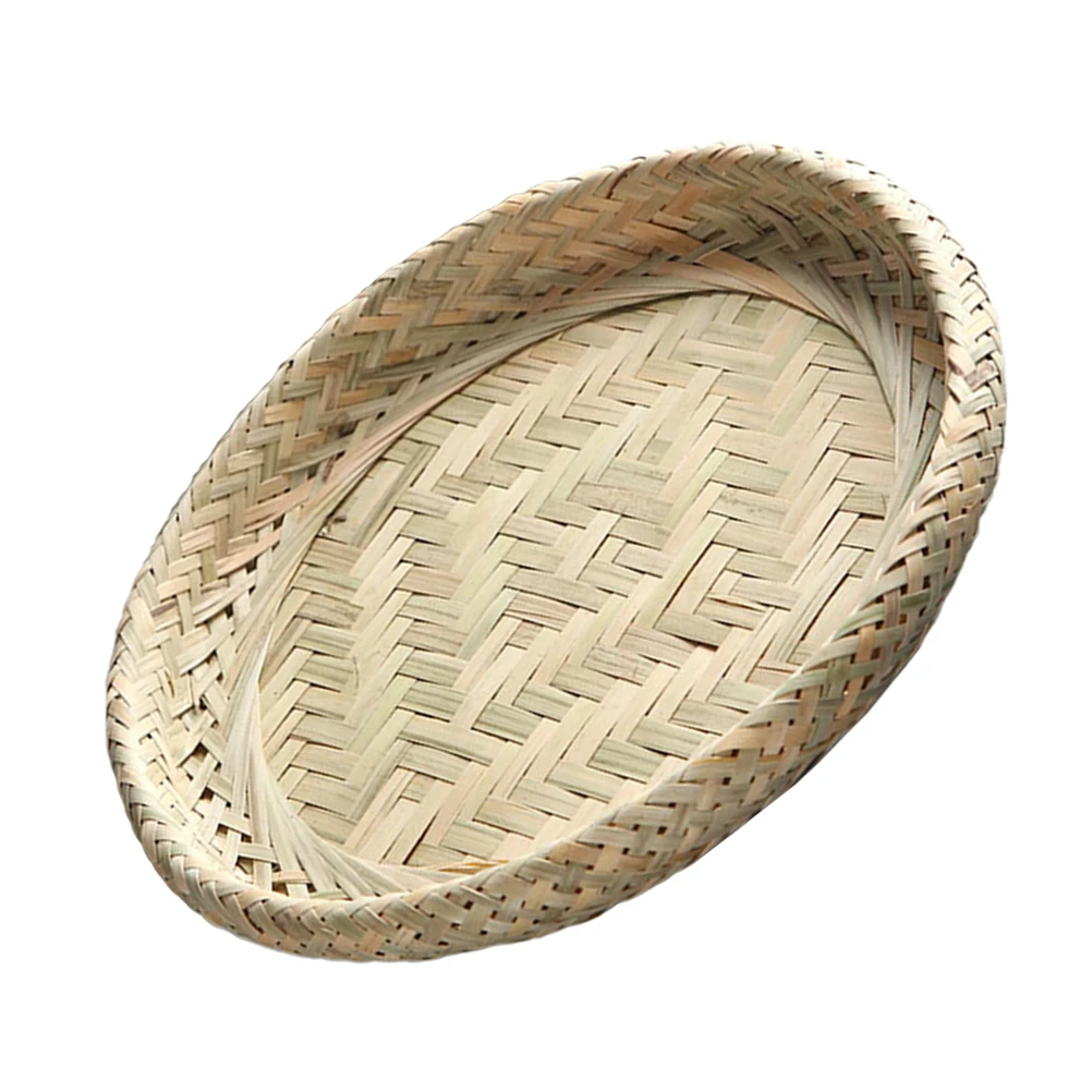 

Bamboo Storage Basket Kitchen Countertop Wicker Woven Small Baskets Harvest Vegetable Tray