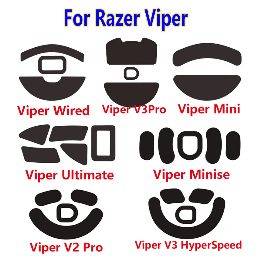 2-5 juegos de patines de ratón con cable Hyperspeed de repuesto para Razer Viper Ultimate V2 V3 V3X PRO MINI MINISE, conector de almohadillas deslizantes