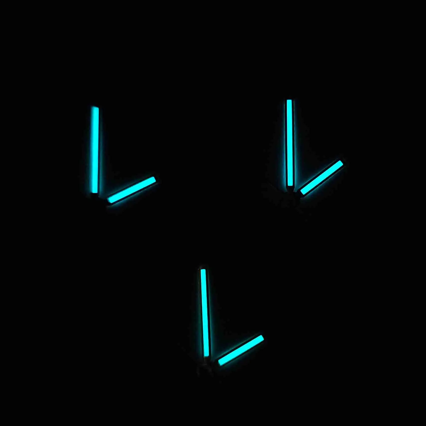 Часы NH35 Стрелки сине-зеленые Светящаяся указка мужские и женские стили размер 7,5*7,5*11,5 мм/9,5*14*14 мм