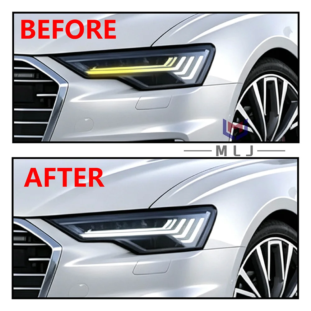 Angel Eyes DRL Chip Light Guide Tube For Audi A6 C8 2019‑2023 Matrix Headlight Daytime Running Light Source Module Repair Parts