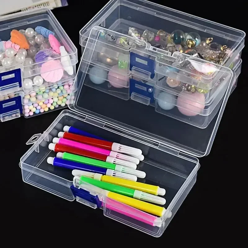 Rectangular Translucent Box Durable Strong Storage Box Packing Plastic Boxes Dustproof Strong Jewelry Storage Case Container