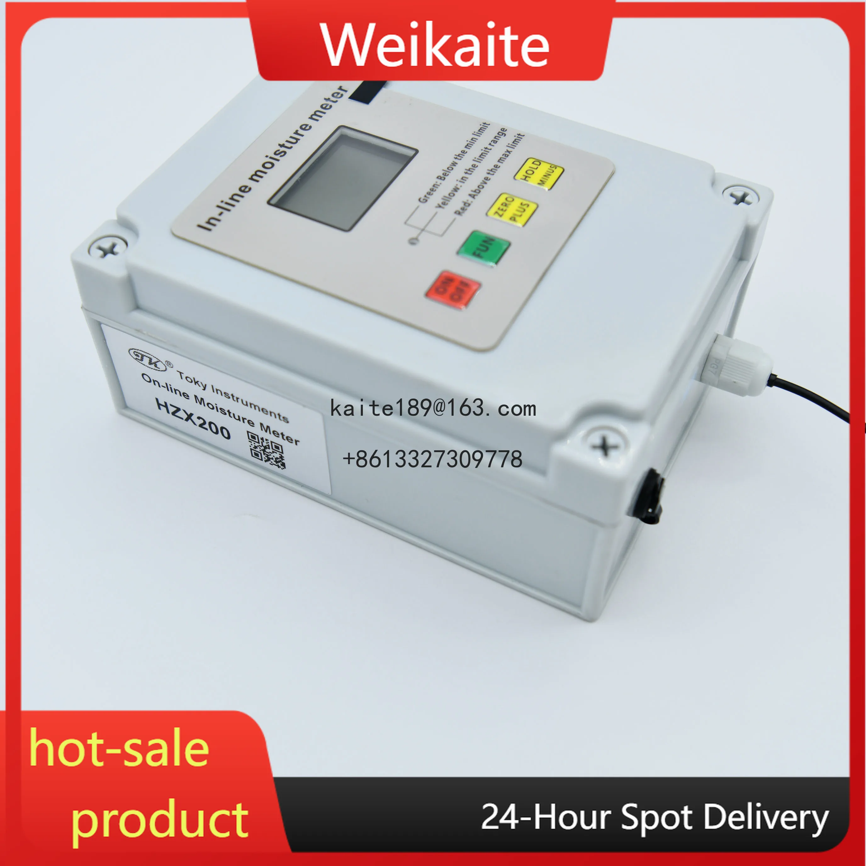 

HZX200 Online Moisture Meter Range 5-80% Automatic Temperature Compensation Grain Sawdust Paddy Moisture Meter in Production