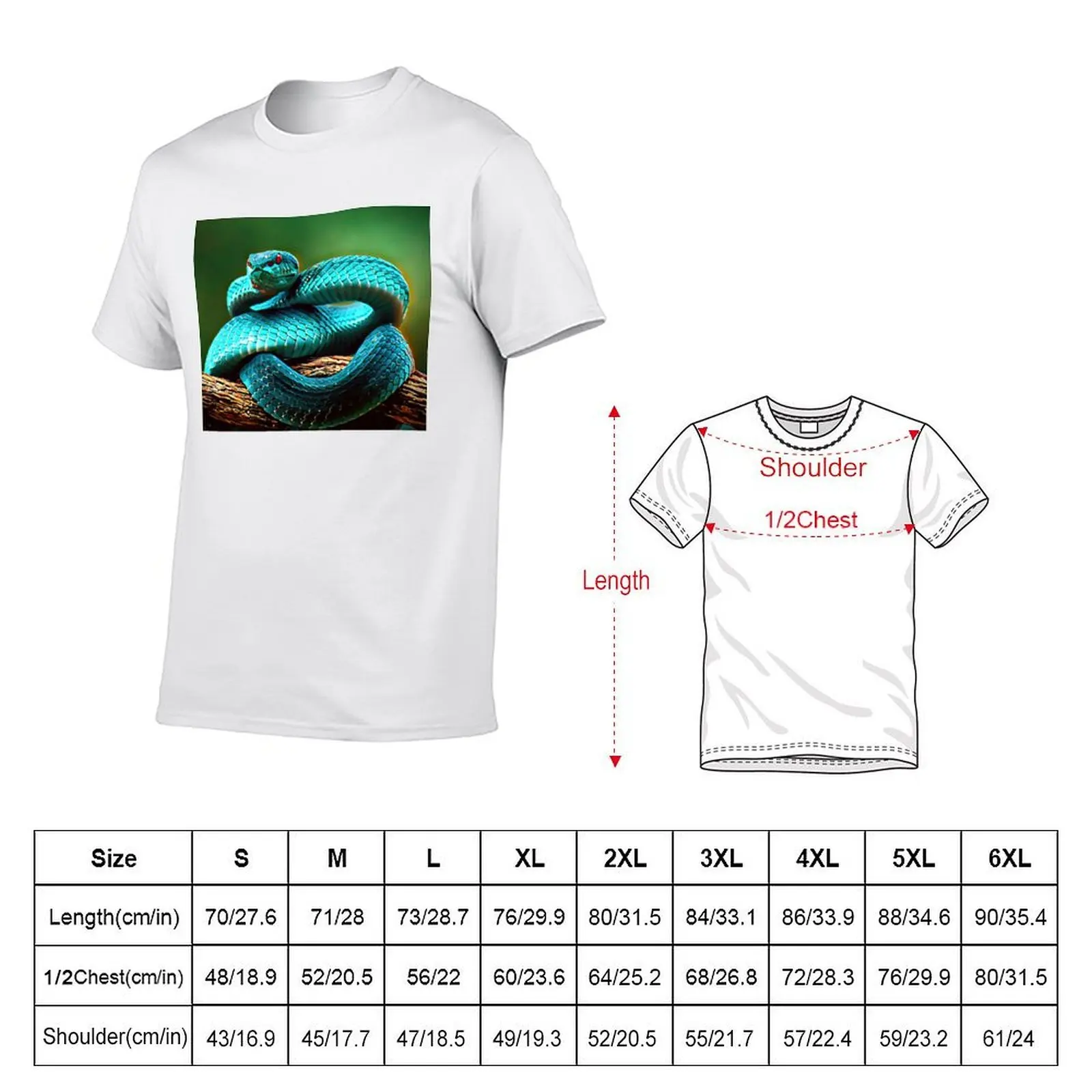Blue Viper (Snake) T-Shirt shirts graphic customs men clothing