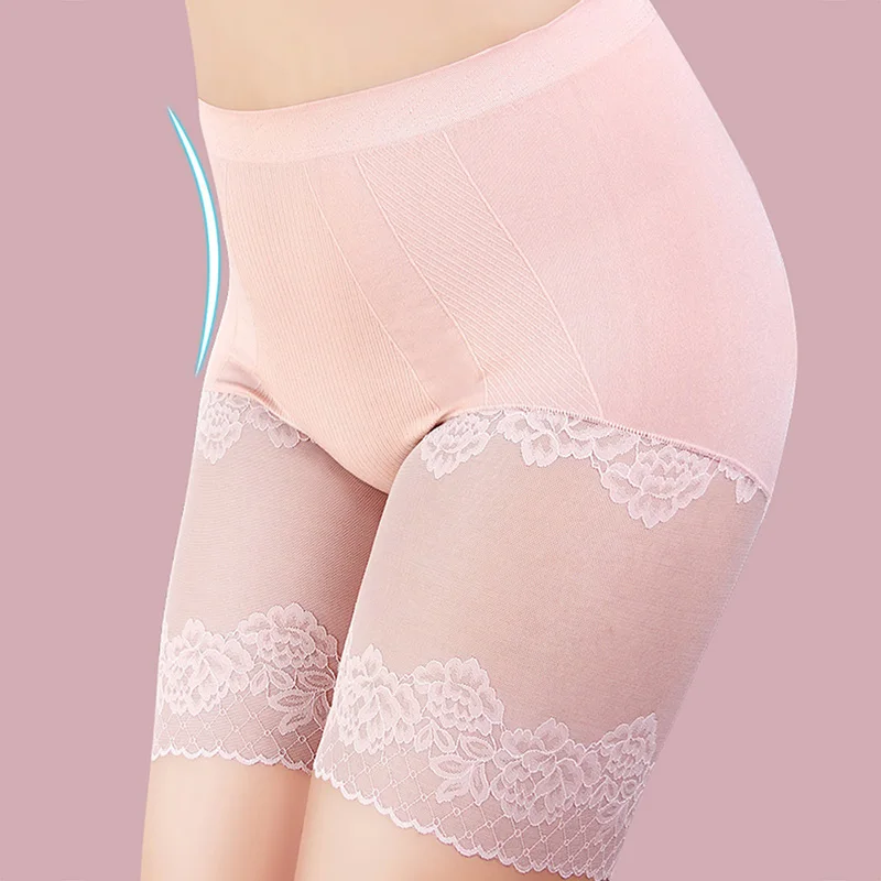 Safety Shorts Women Summer For Skirt Plus Size Seamless Boyshorts Panties Female Sexy Lace Anti Rubbing Underskirt Boxers