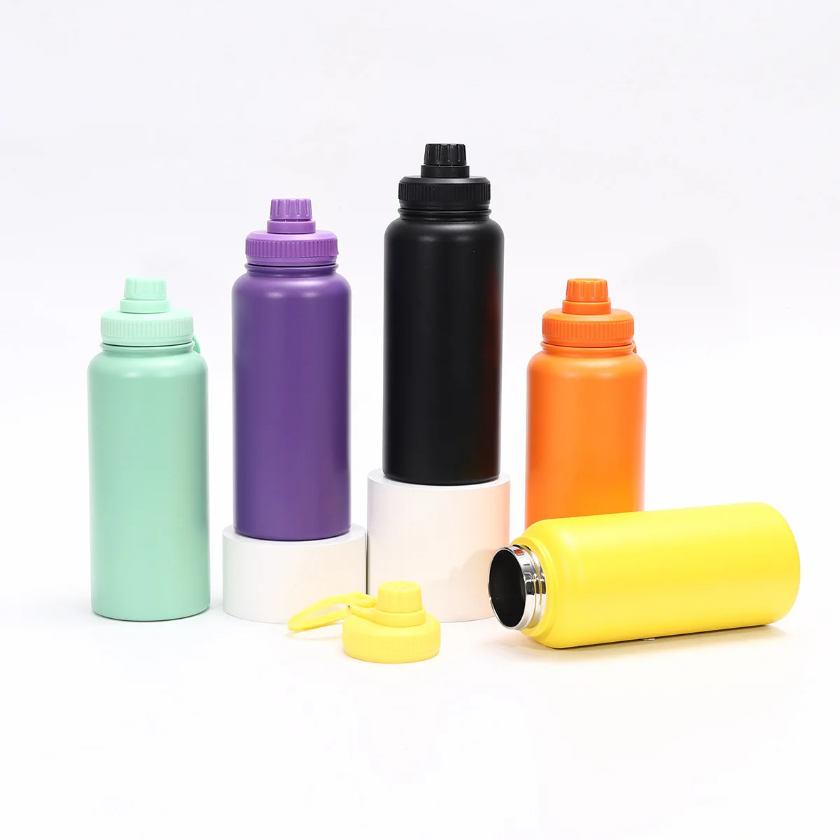 18oz/22oz/25oz/30oz Lightweight BPA-Free Leak-Proof Travel Cup, Macaron Color Portable Outdoor Bottle