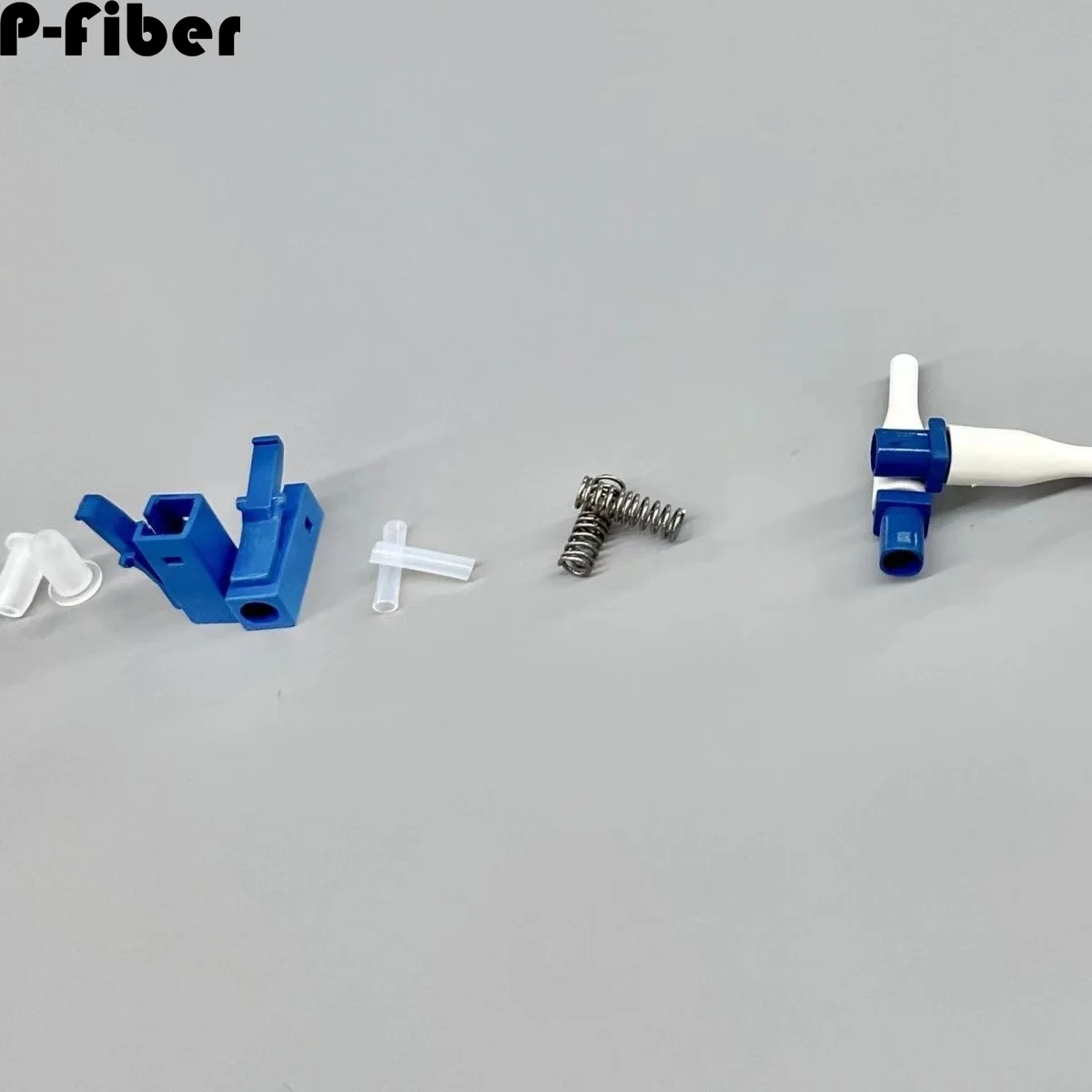 LC connector kits 1000pcs singlemode blue housing spring accessory dust cap boot optical fiber parts without ferrule