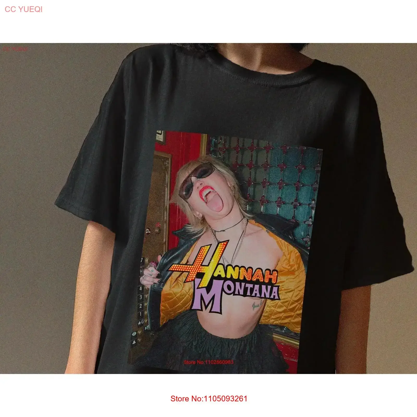 

Retro Hannah Montana T Shirt Vintage vintage Washed graphic Versatile Slightly fashion Stretched Soft Unisex Comfortable