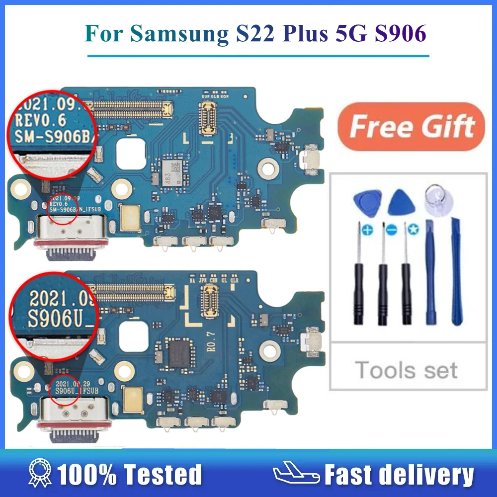 

Для Samsung Galaxy S22 Plus 5G S906U S906 B N F S9060 USB коннектор док-станция зарядный порт с заменой печатной платы