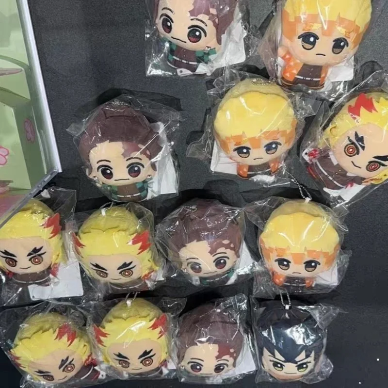 Bandai – poupées en peluche Demon Slayer authentiques, Tanjiro Zenitsu Nezuko, pendentif de sac à dos, Collection de décoration, cadeau d'anniversaire, en Stock