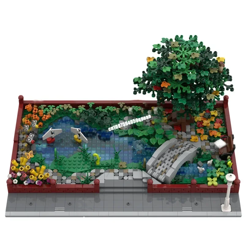 New 1859Pcs City Hot Selling Street View Moc Modular Central Park Pond Model Custom Puzzle Diy Creative Ideas Kids Toys Gifts