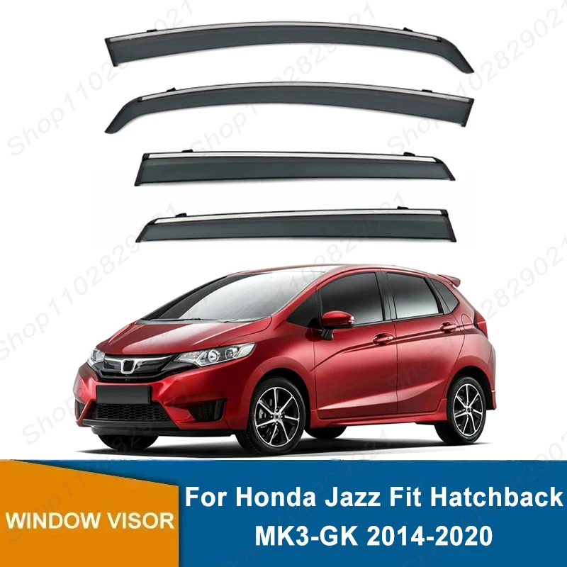4pcs-window-visor-for-honda-jazz-fit-hatchback-mk3-gk-2014-2020-weathershield-sun-rain-deflector-guard-car-window-deflector