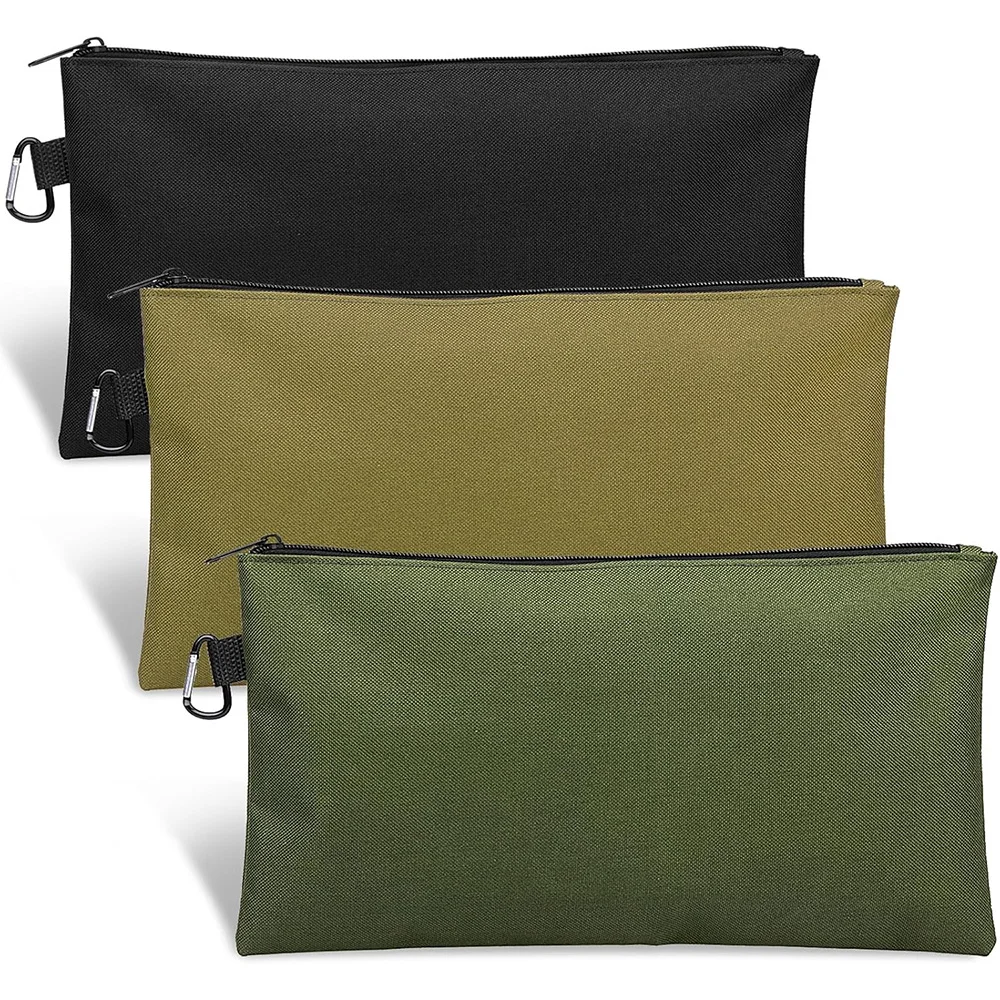 Waterproof Tool Bag Zipper Pouch Multi-Function Bag Wear-Resistant Tool Organizers for Camping Woodworking Electrician Gardening