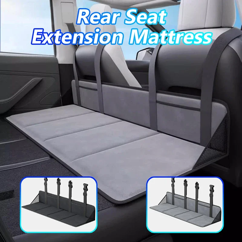 Universally Car Bed Sleeping Mat SUV Rear Seat Extension Board Folding Travel Camping Mattress Trunk Sleep Comfort Head Guard