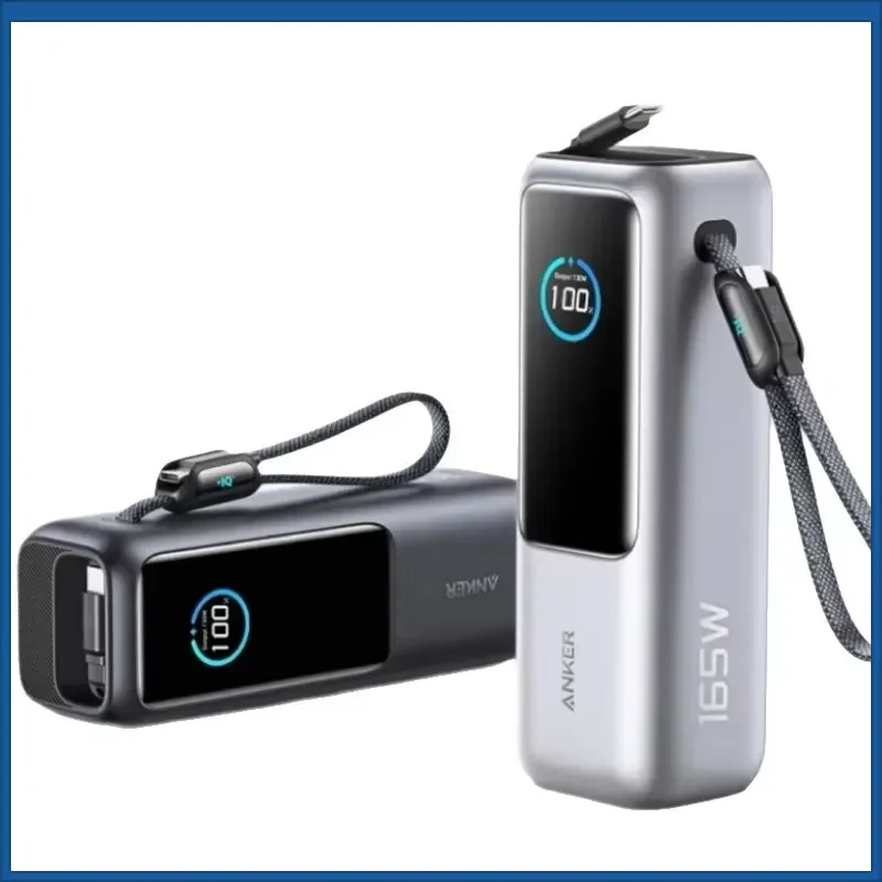 165W 25000mAh Power Bank Max Fast Charge High Capacity Retractable Cables for Xiaomi IPhone Huawei