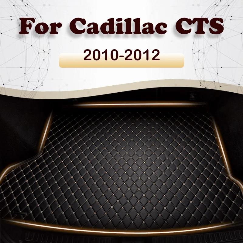 Car trunk mat for Cadillac CTS sedan（Four doors）2010 2011 2012 Cargo Liner Carpet Interior Parts Accessories Cover