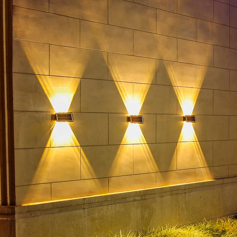 

Solar Wall Lamp Outdoor Solar LED Light Waterproof Up And Down Luminous Lighting Balcony Yard Garden Decoration Lights