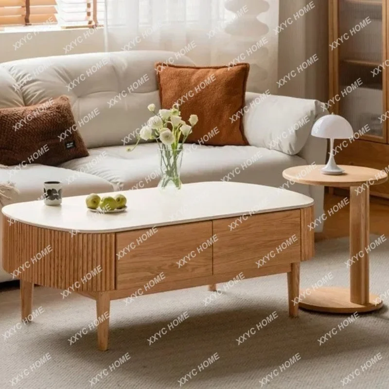 XX LSolid wood slate coffee table oak household size combination tea table modern and simple