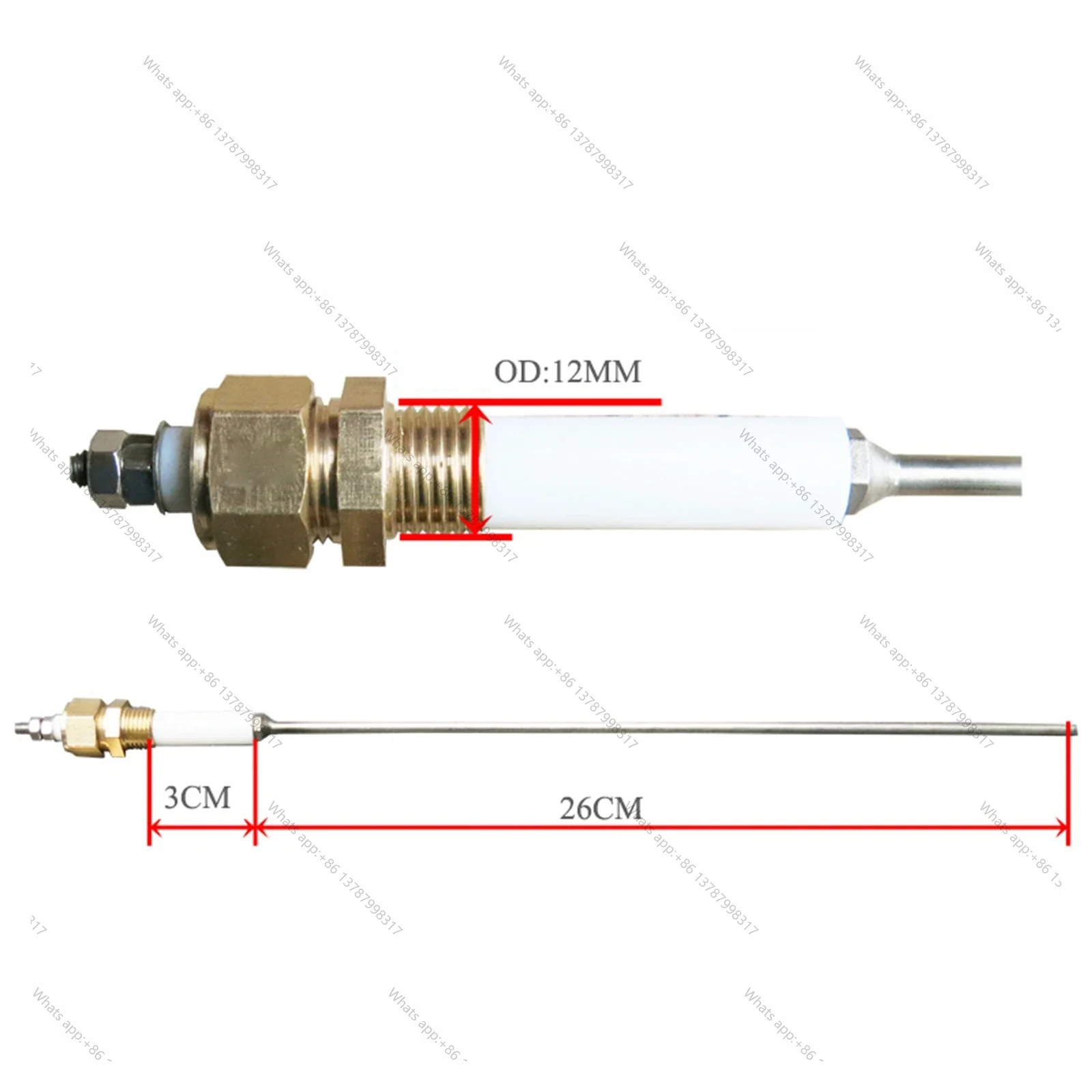 1/4inch High Temperature Resistance Water Level Probe Boiler Electrode Rod For Steam Boilers Replacement  Parts