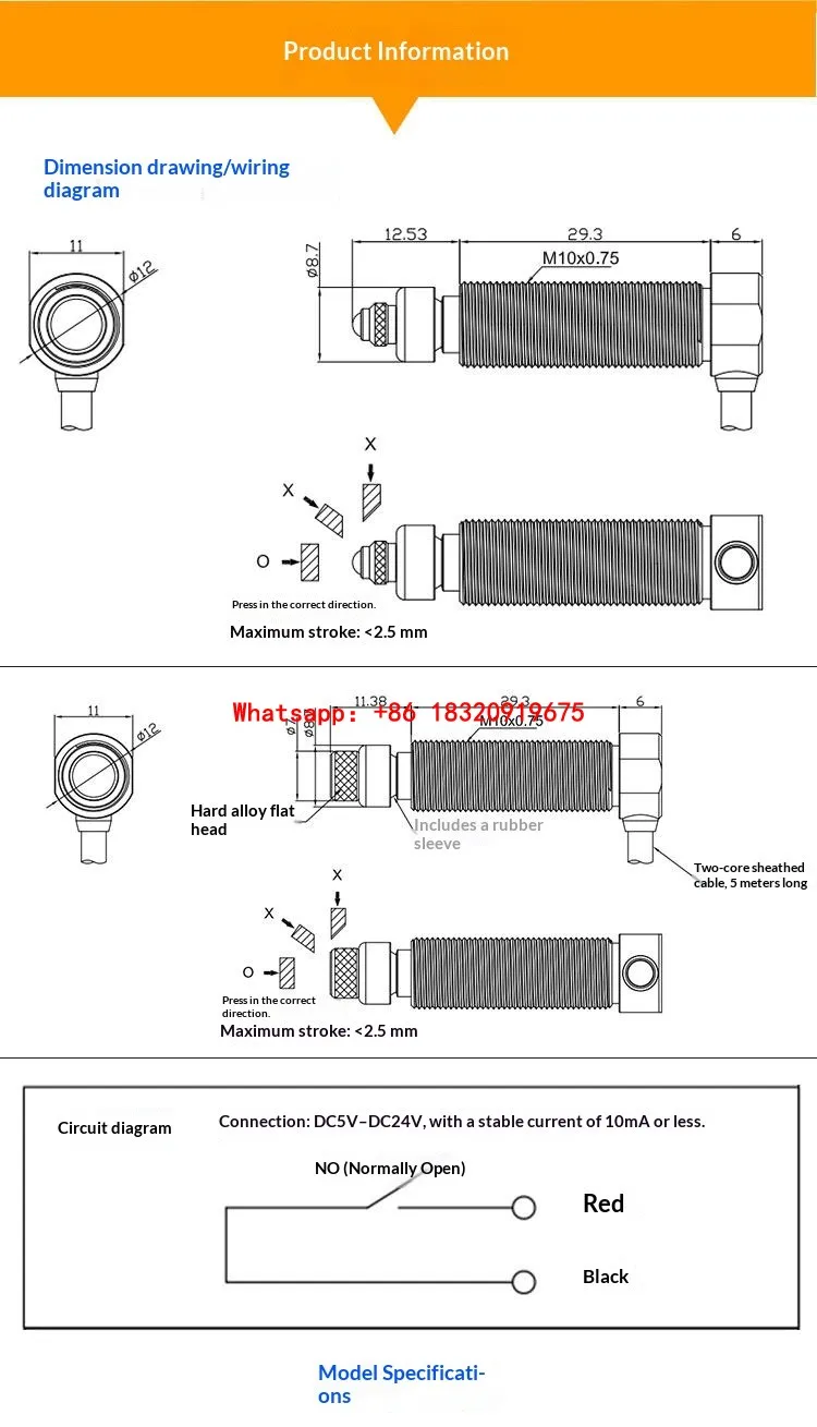 CSM10PA Tool Setter for CNC Machine Tools – High-Precision Positioning Sensor, Contact-Type, Micron-Level Limit Switch
