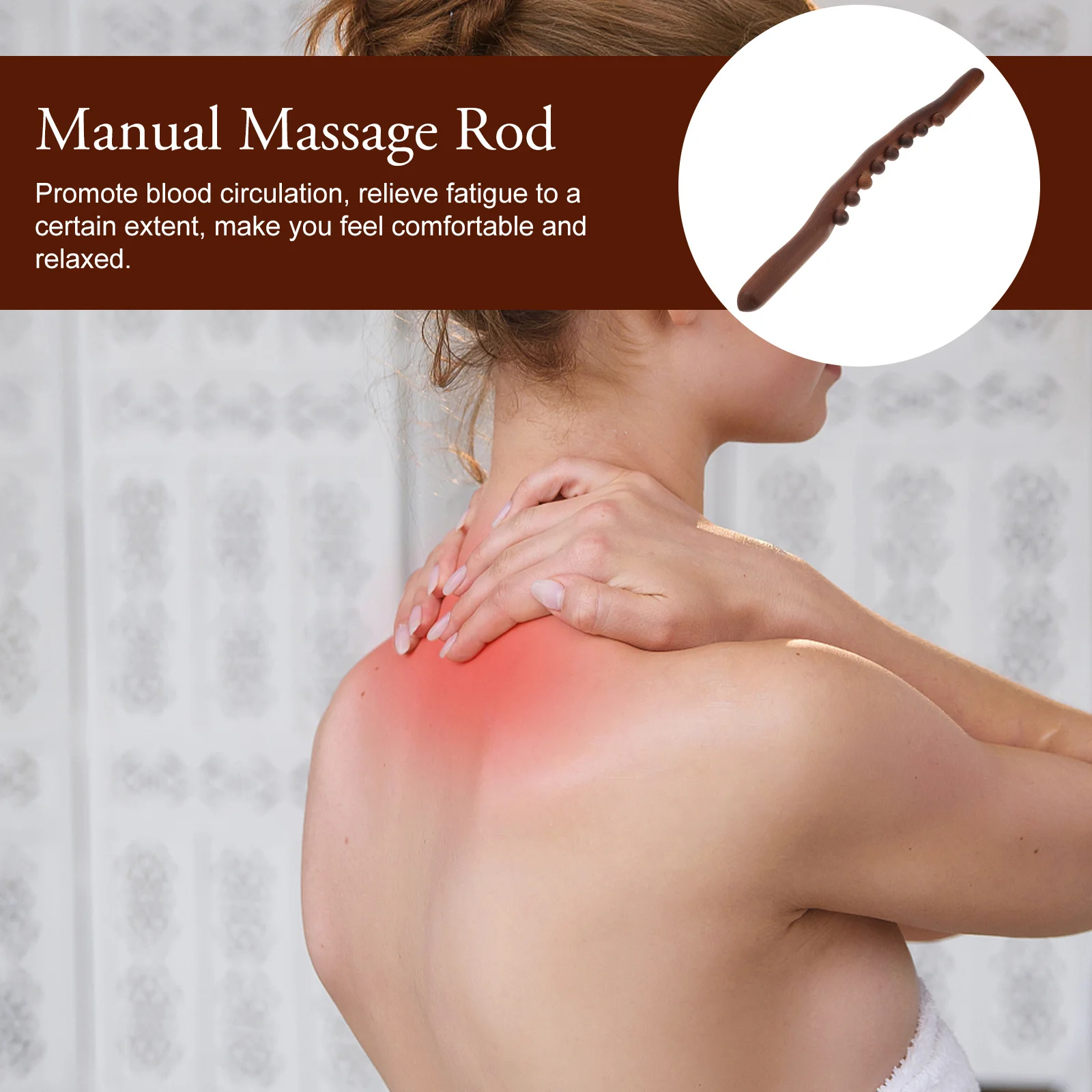 

Wooden Massage Rod Fascia Massager For Body Relaxation Gua Sha Stick Manual Scraping Tool Back Neck Shoulder Feet Pain