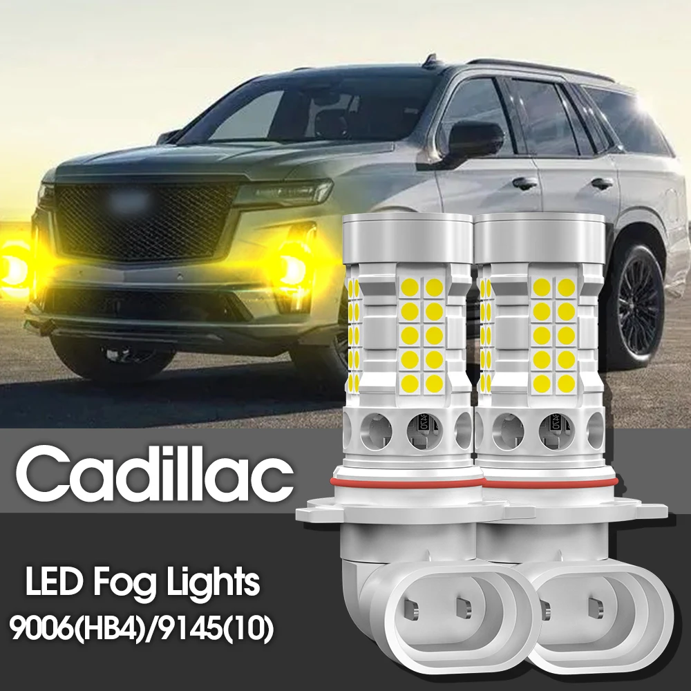 

2pcs LED Fog Light Blub H10 9145 9045 Lamp Canbus No Error For Cadillac Escalade EXT ESV 2008-2014 CTS XLR SRX 2004-2016