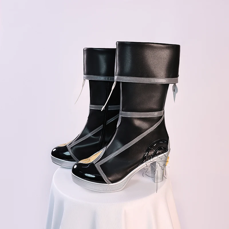 Gioco Zenless Zone Zero Lucia Scarpe Cosplay Stivali Stivali in pelle PU neri Anime Halloween Carnevale Puntelli per feste per donne Ragazze
