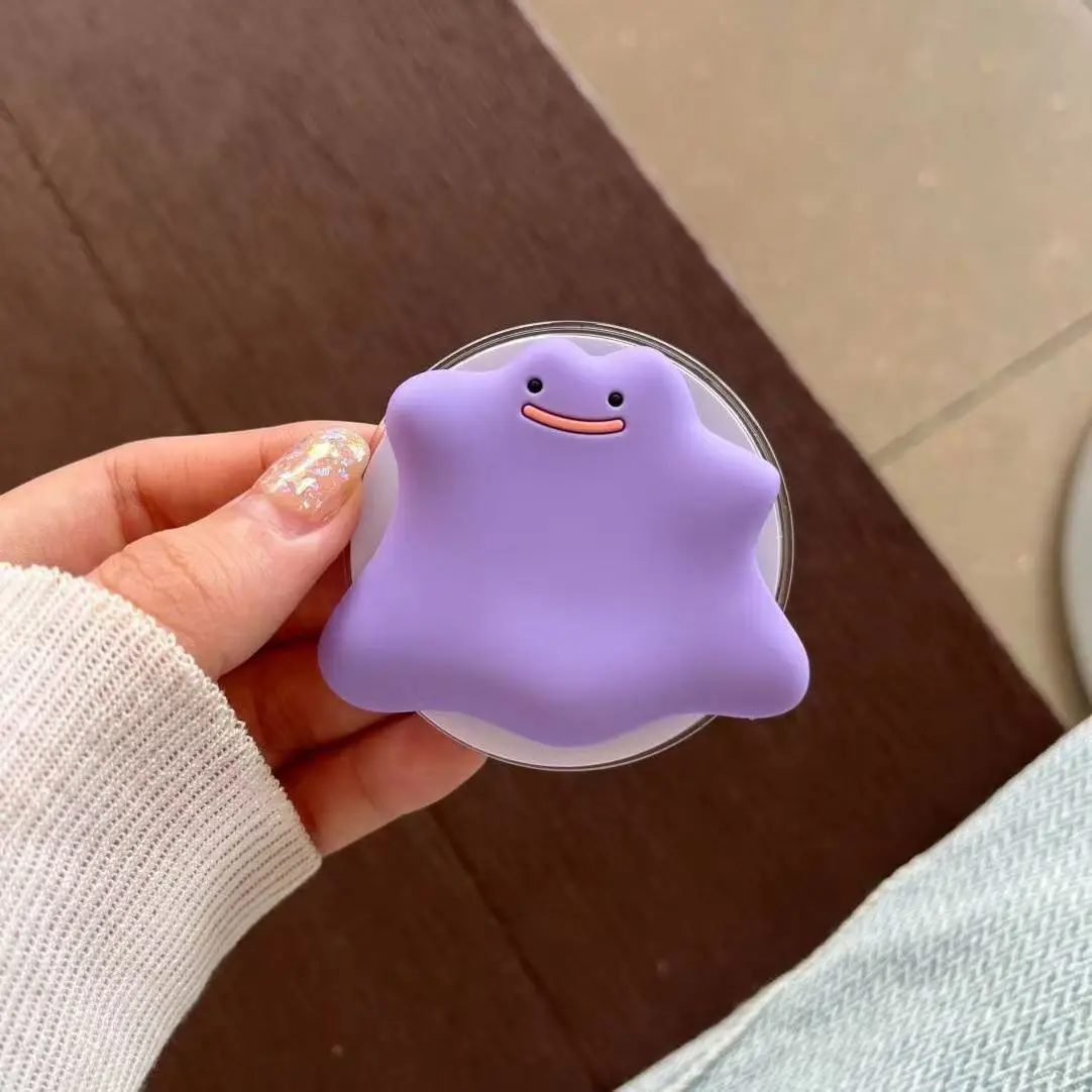 

Милый мультяшный фиолетовый держатель-подставка, магнитный чехол для iPhone 16, чехол для беспроводной зарядки Grip Tok, складная подставка для пальцев, розетка